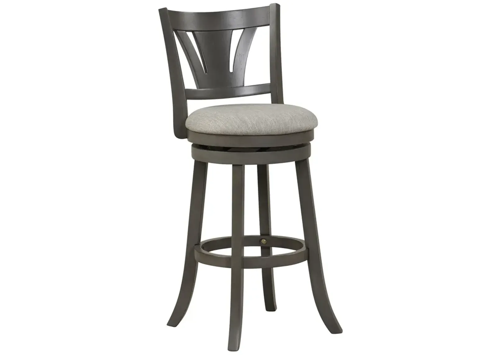 Swivel Bar Stool with Backrest Soft Cushioned Seat