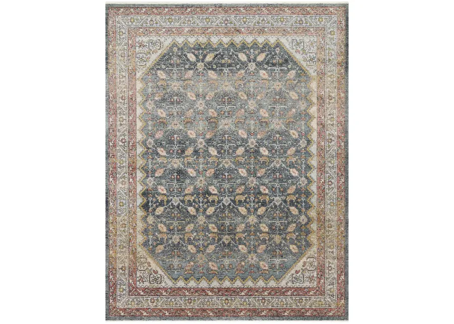 Graham GRA01 Blue/PeRoseimmon 6'7" x 9'7" Rug