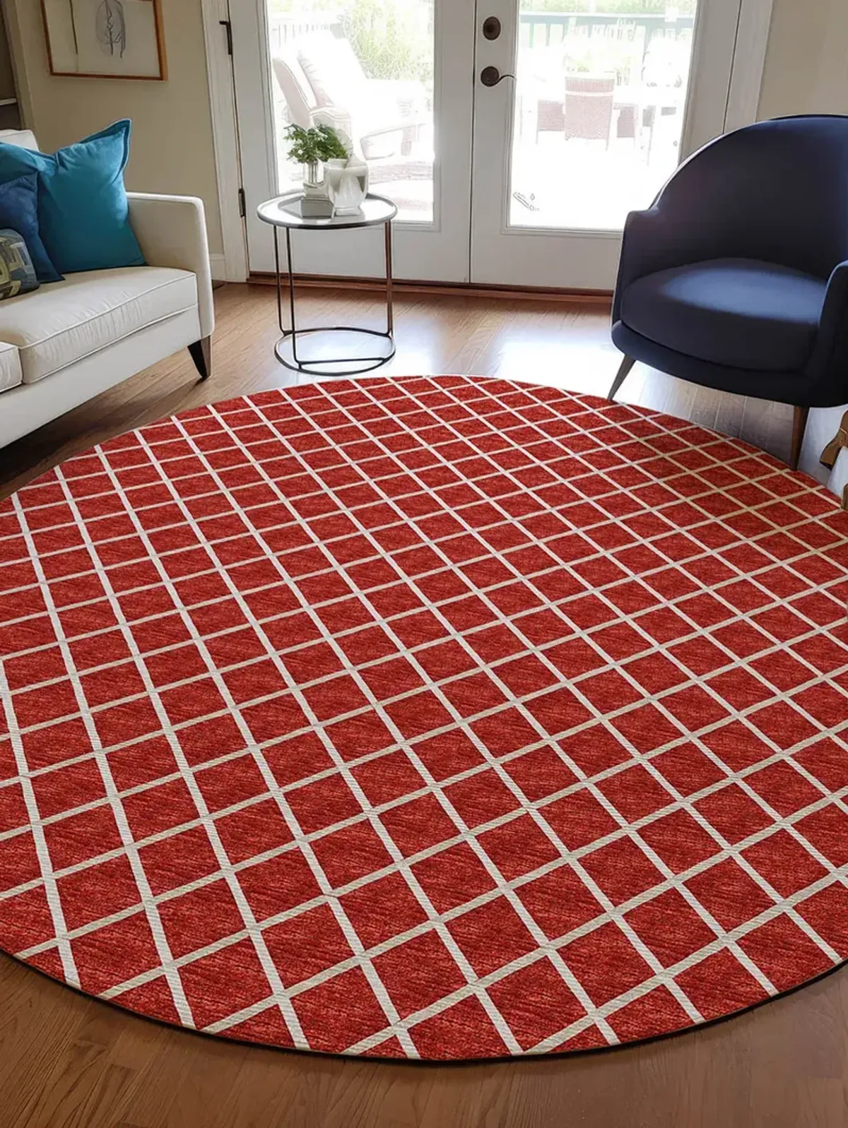 York YO1 Red 4' Rug