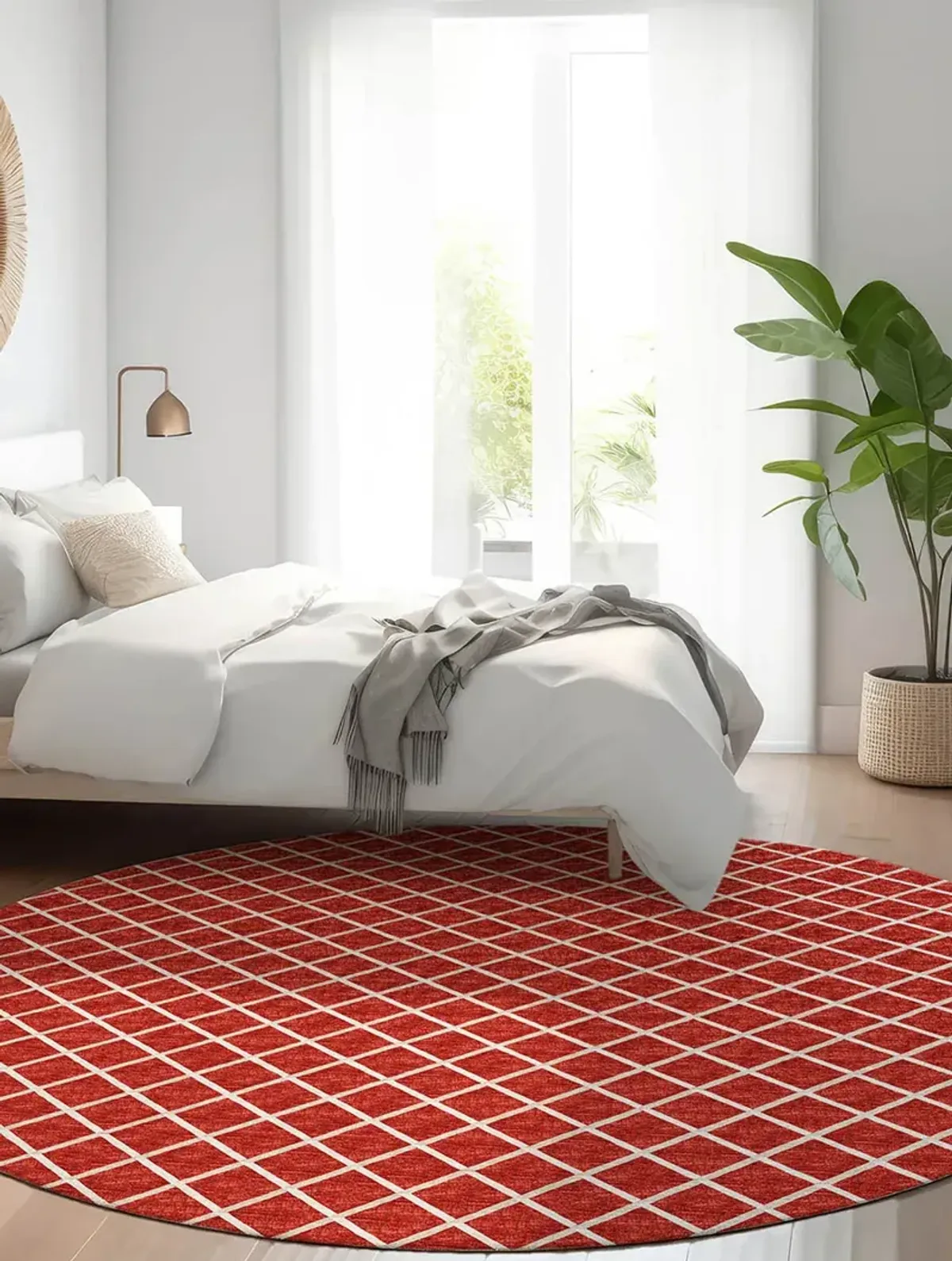 York YO1 Red 4' Rug