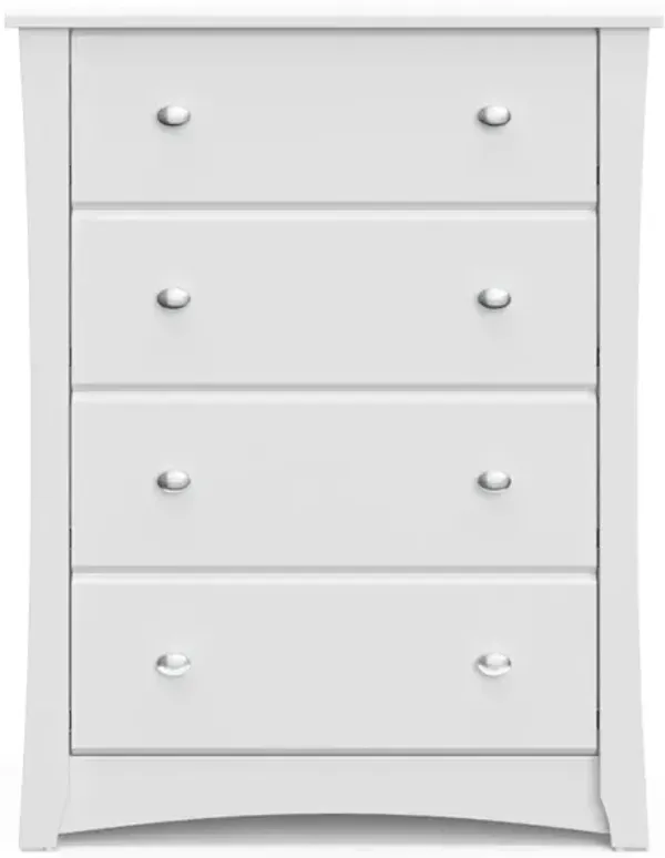 Storkcraft Crescent 4 Drawer Chest (White) – GREENGUARD Gold Certified