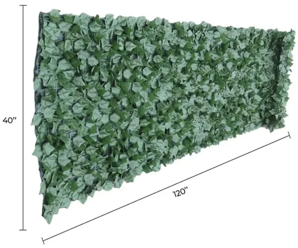 Faux Ivy Privacy Fence Shade Cloth Backing 120"L x 40"H 33SQ FT