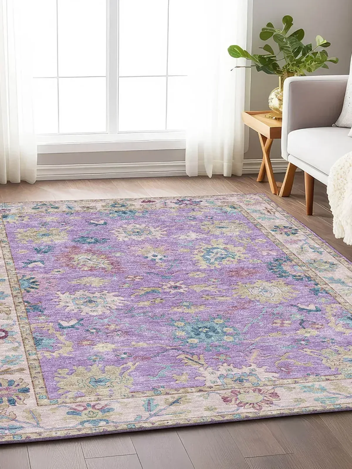 Hatay HY7 Purple 5' x 7'6" Rug