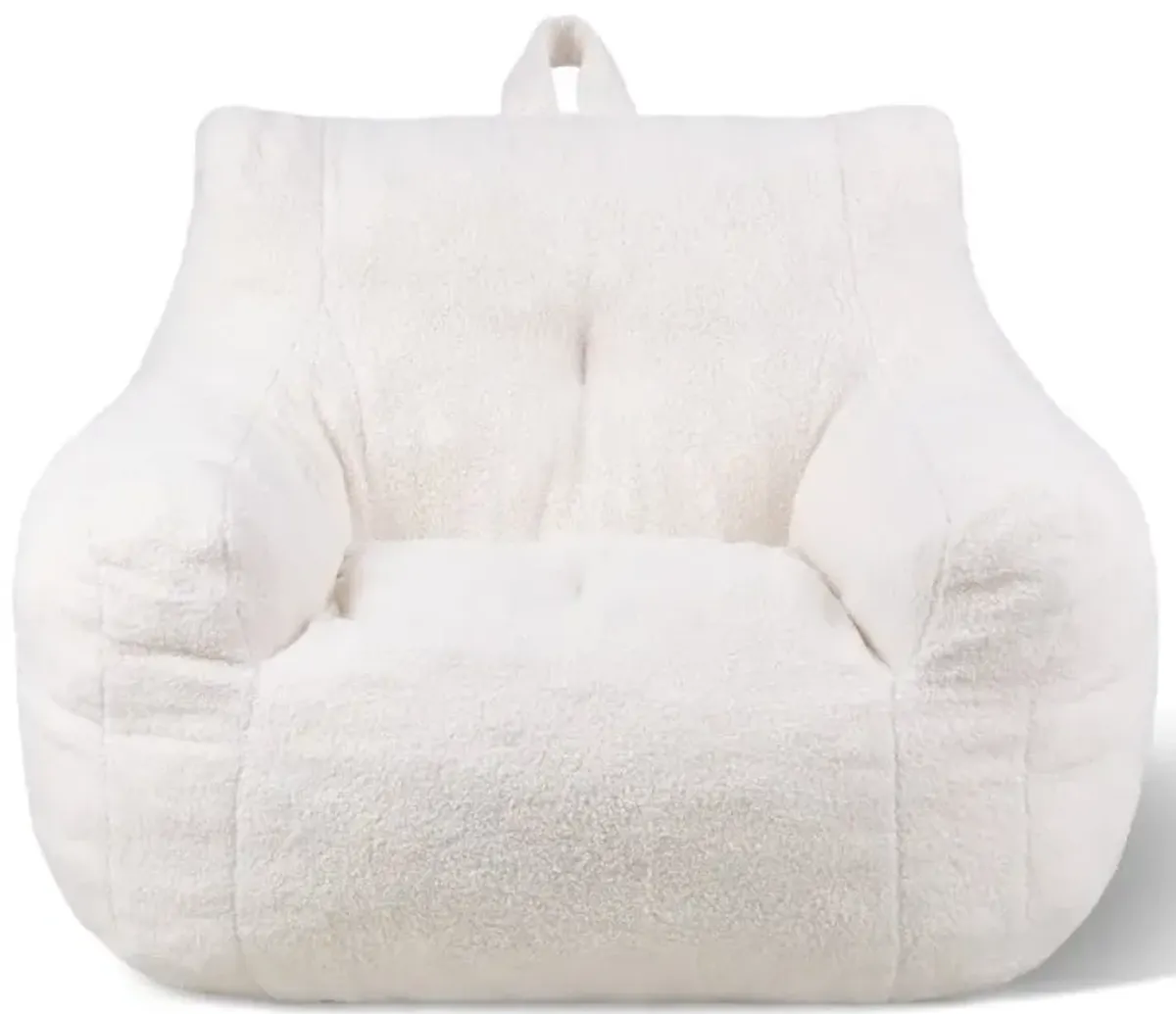 Bean Bag Chair with Soft Armrests and Side Pocket for Adults or Teens
