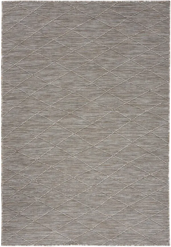 Washable Solutions WSL01 Gray/Mocha 6' x 9' Rug