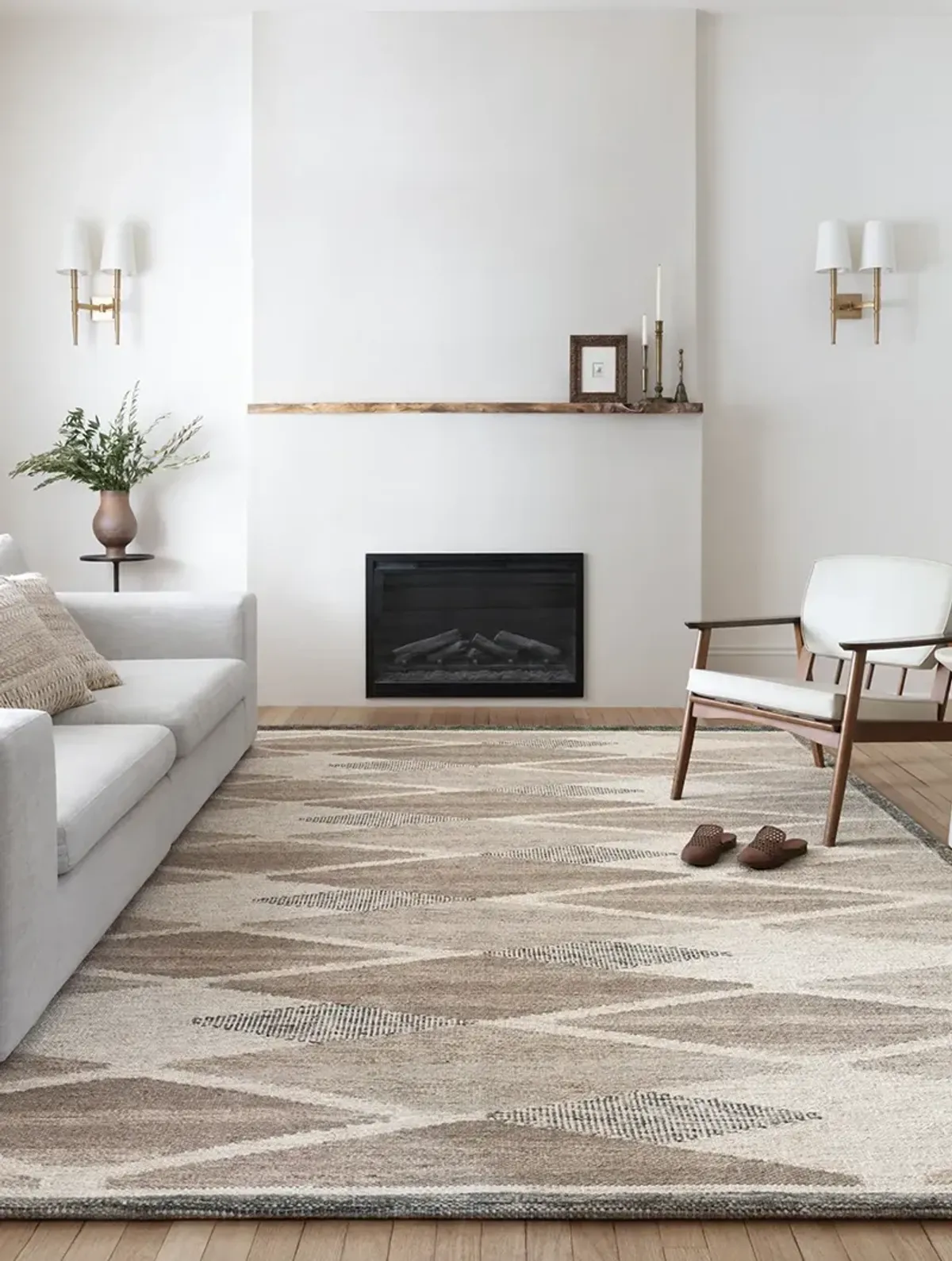 Evelina EVE04 Taupe/Bark 9'3" x 13' Rug