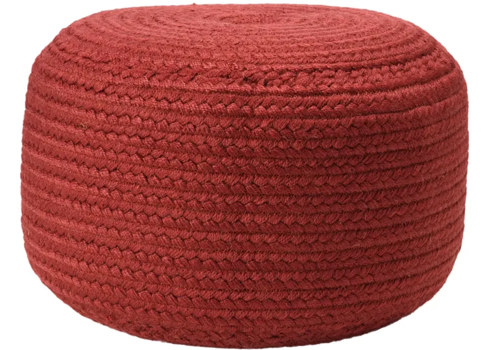 Saba Solar Pouf in Red Dahlia