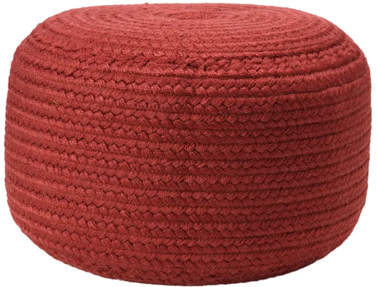 Saba Solar Pouf in Red Dahlia