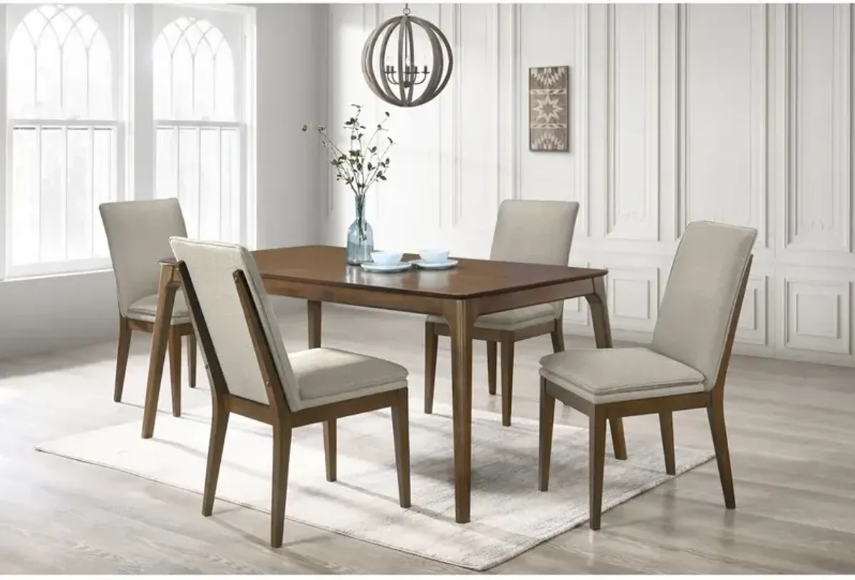 New Classic Furniture Maggie Dining Chair W/Natural Cushion-Walnut