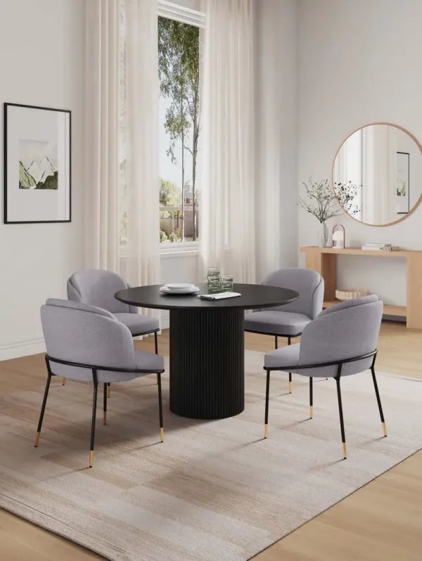Hathaway 5-Piece Dining Set in Gray