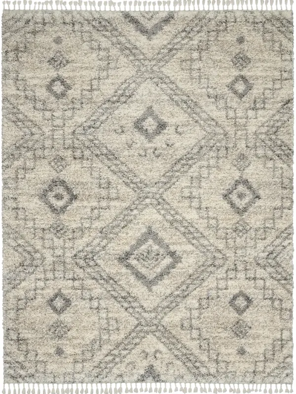 Oslo Shag OSL02 Ivory/Gray 7'10" x 10'6" Rug