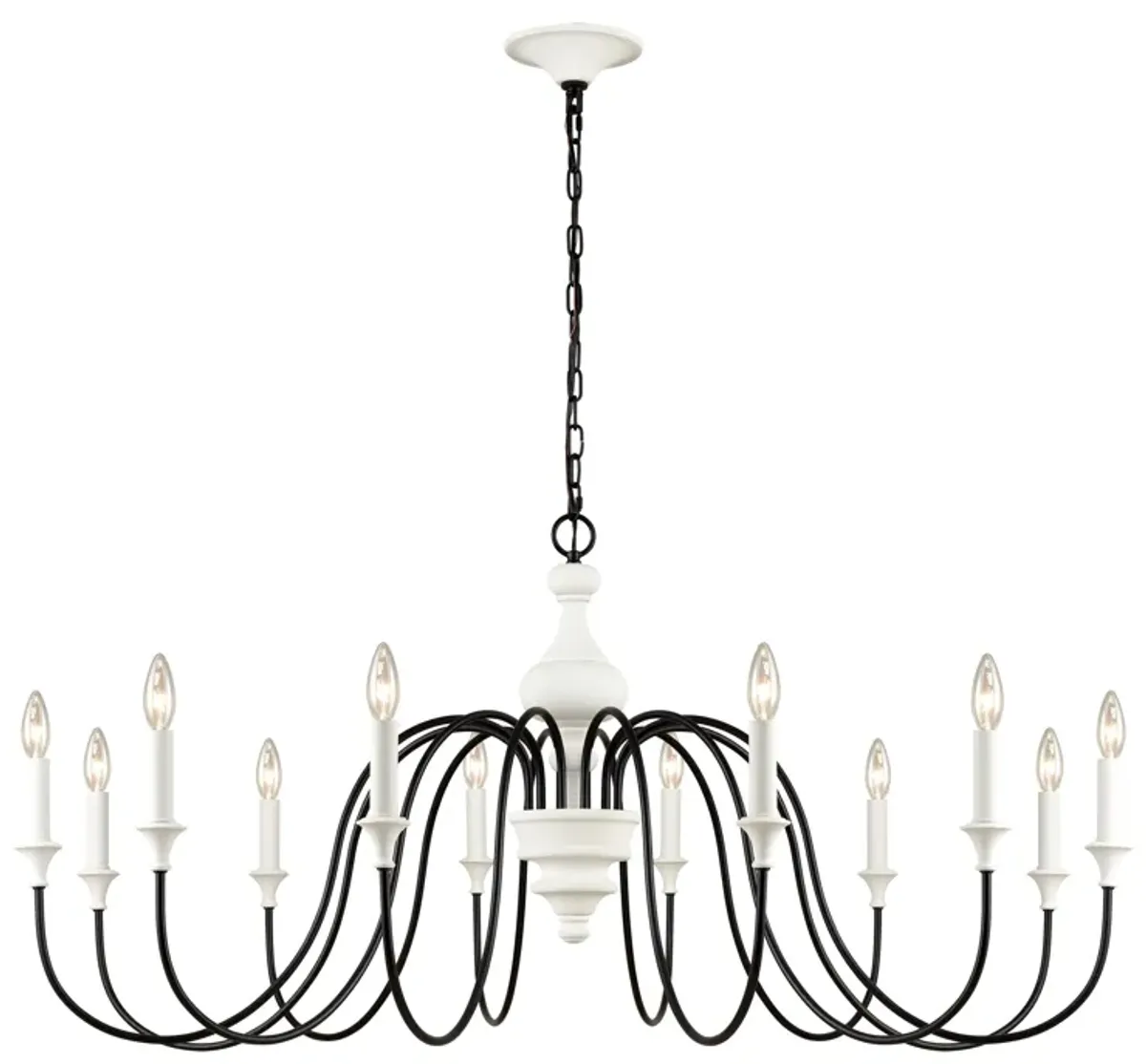 Val De Loire 12 Light white Chandelier