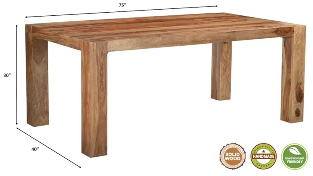 Taran Designs Marin 75 Solid Wood Dining Table