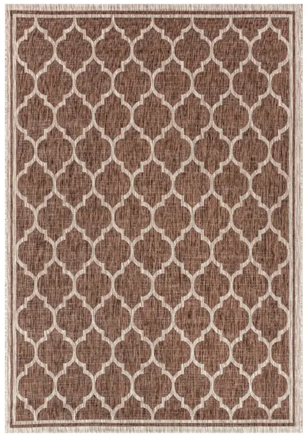 Trebol Moroccan Trellis Textured Weave Indoor/Outdoor Area Rug