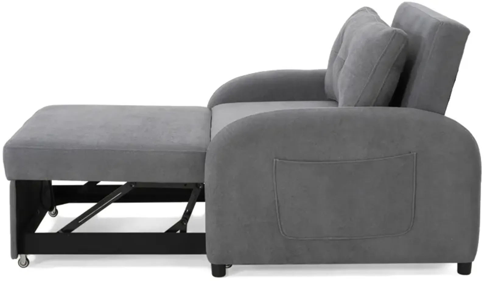 Merax Convertible Sleeper Sofa  Loveseat with Pillow and Pocket