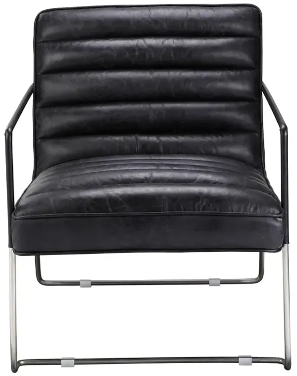 Desmond Modern Industrial Club Chair - Black, Belen Kox