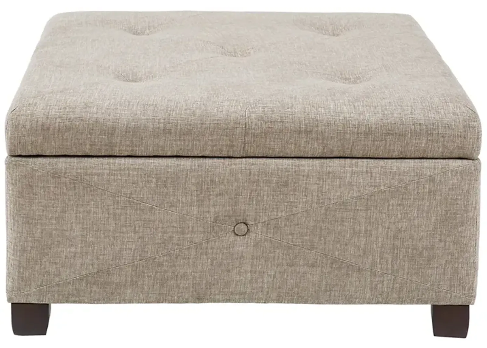 Gracie Mills Rylie Button-Tufted Square Storage Ottoman