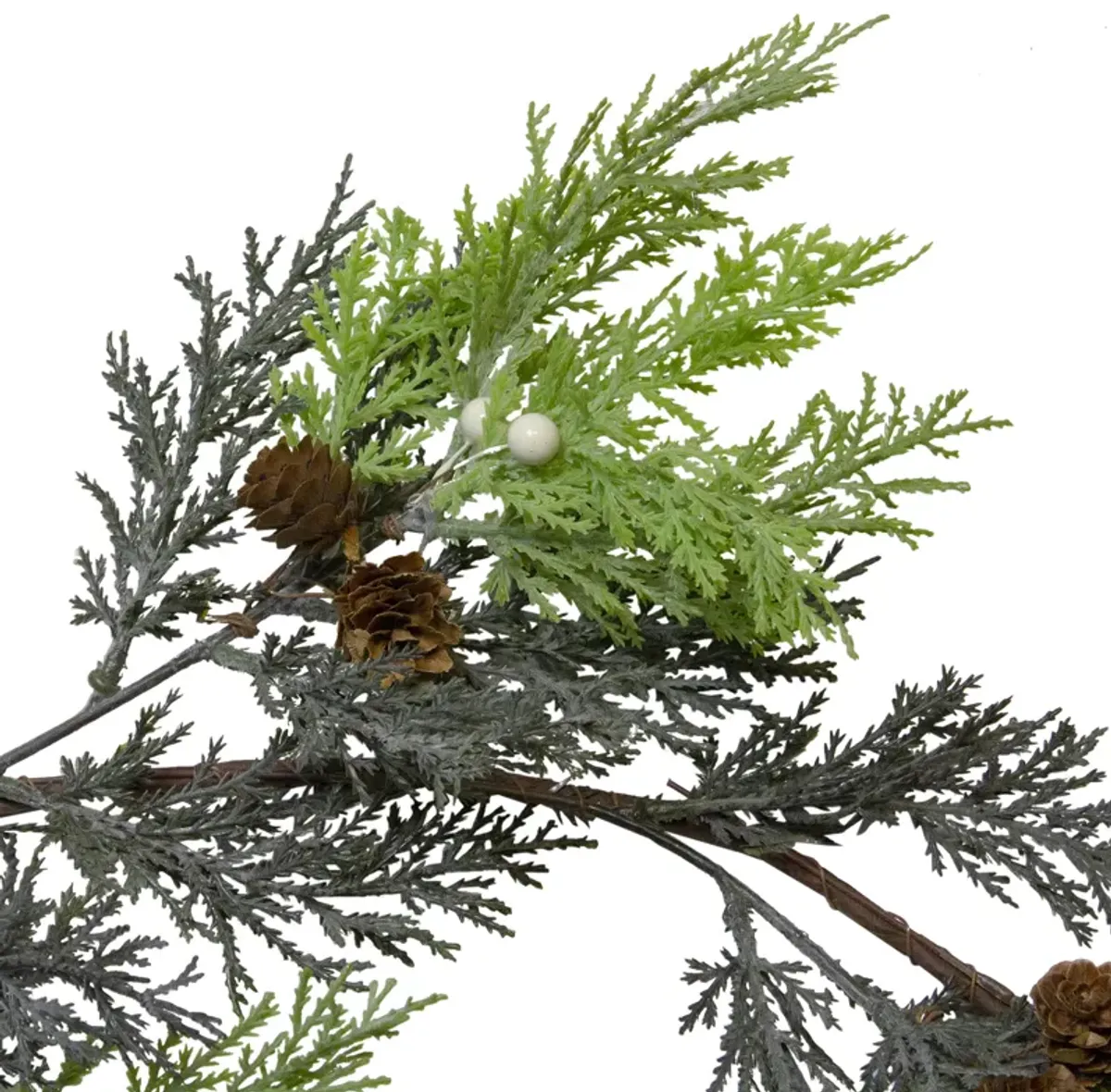 5' Berry  Cedar and Pine Cone Artificial Christmas Garland - Unlit