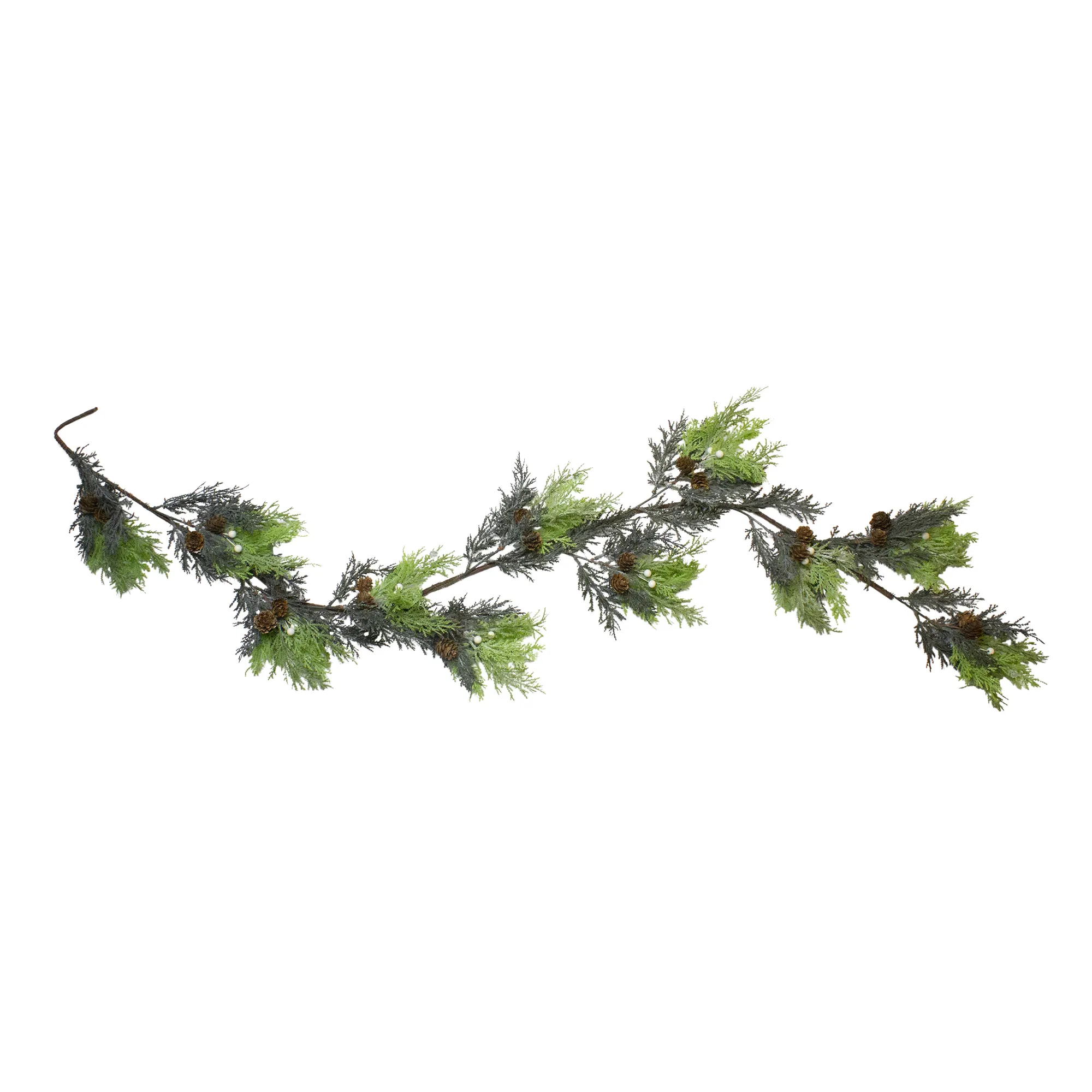 5' Berry  Cedar and Pine Cone Artificial Christmas Garland - Unlit