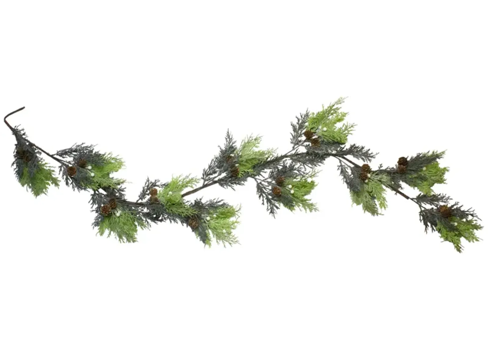 5' Berry  Cedar and Pine Cone Artificial Christmas Garland - Unlit