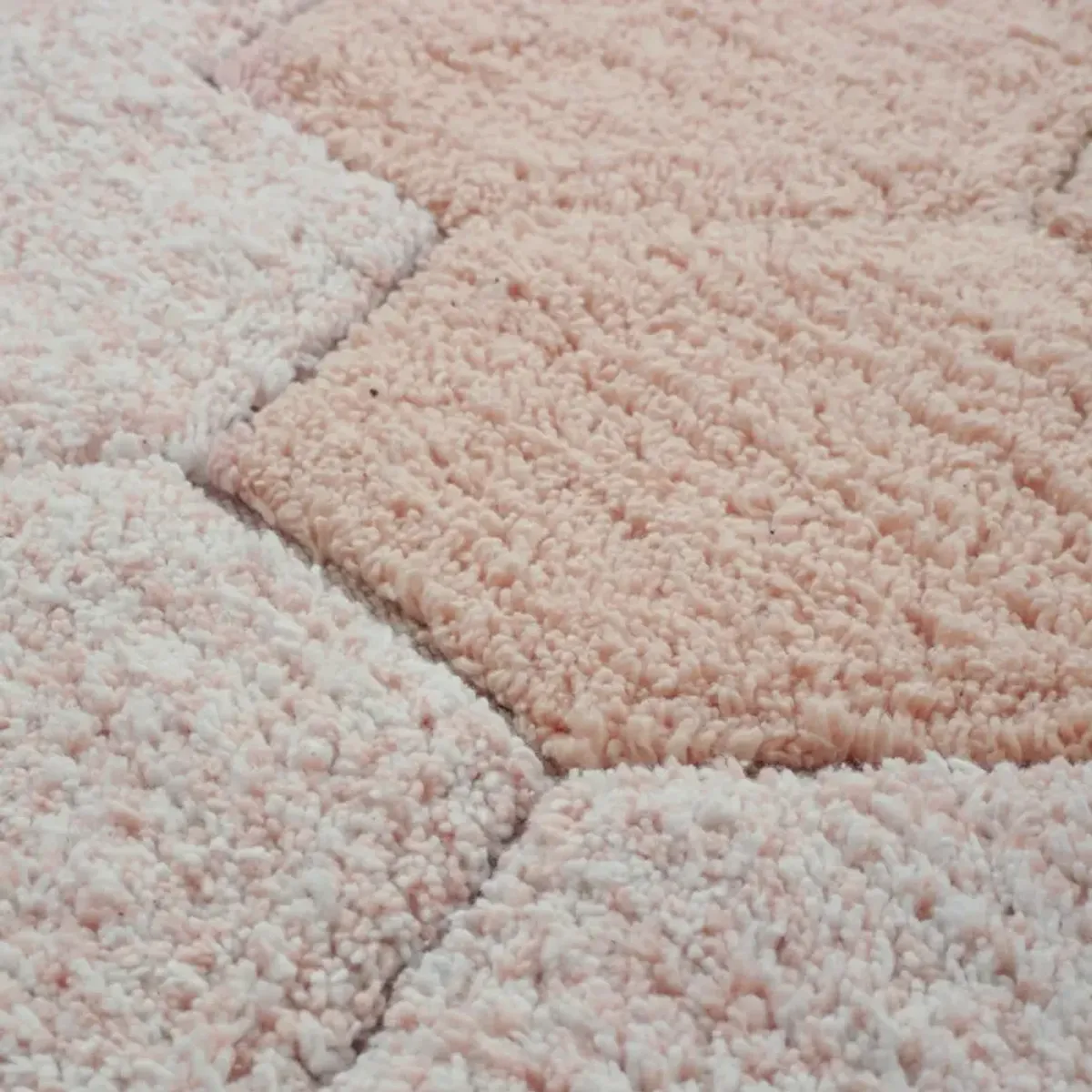 Washable rug Round Honeycomb Golden