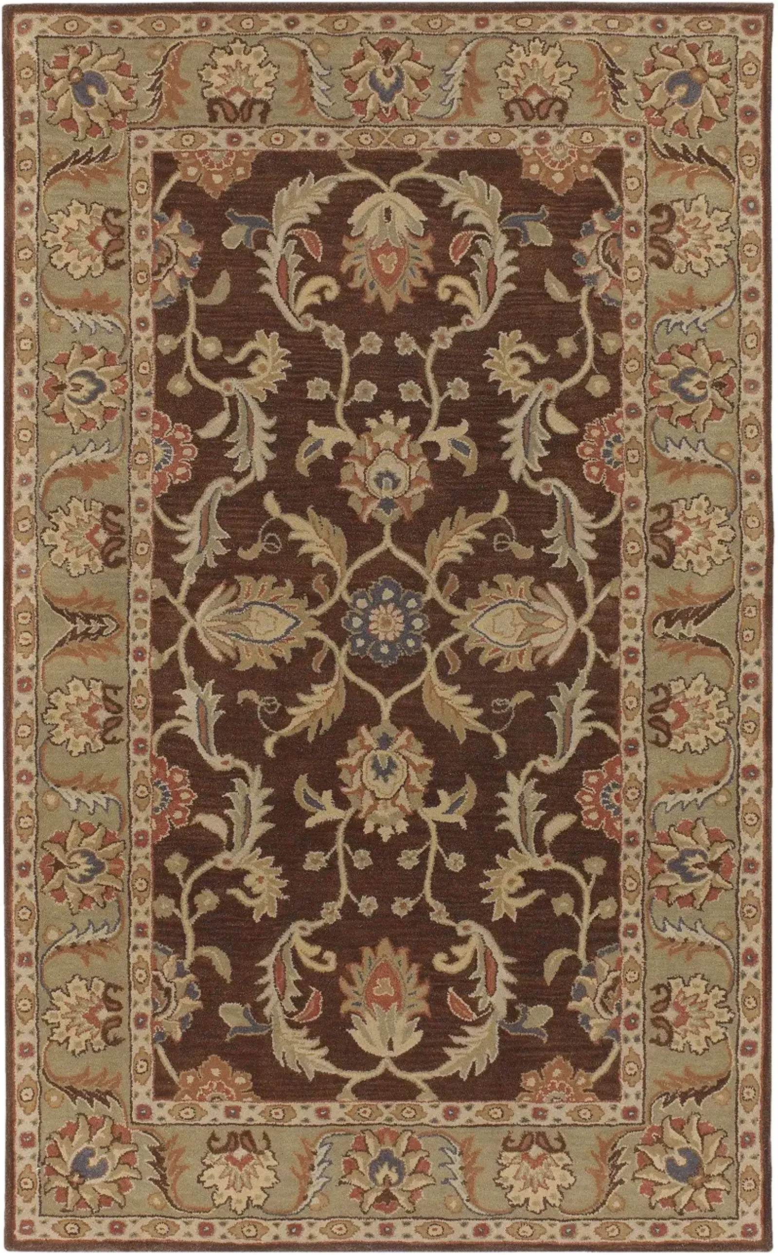 Caesar CAE-1007 8' Round Brown Rug