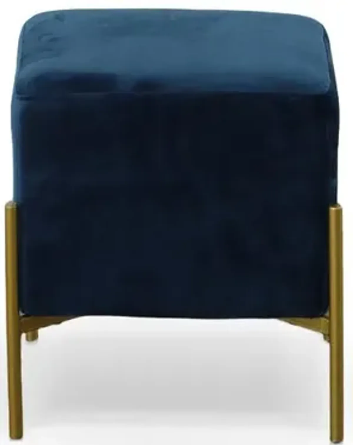 Carolina Living Larenta Upholstered Stool/Footrest - Navy Blue