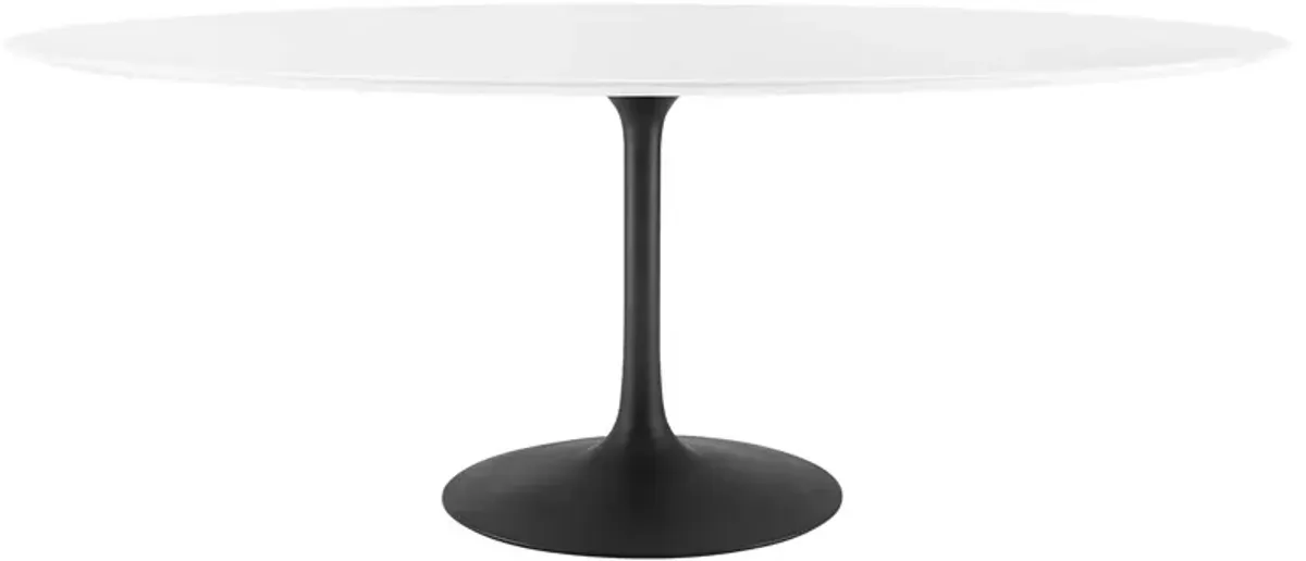 Modway - Lippa 78" Oval Dining Table Black White