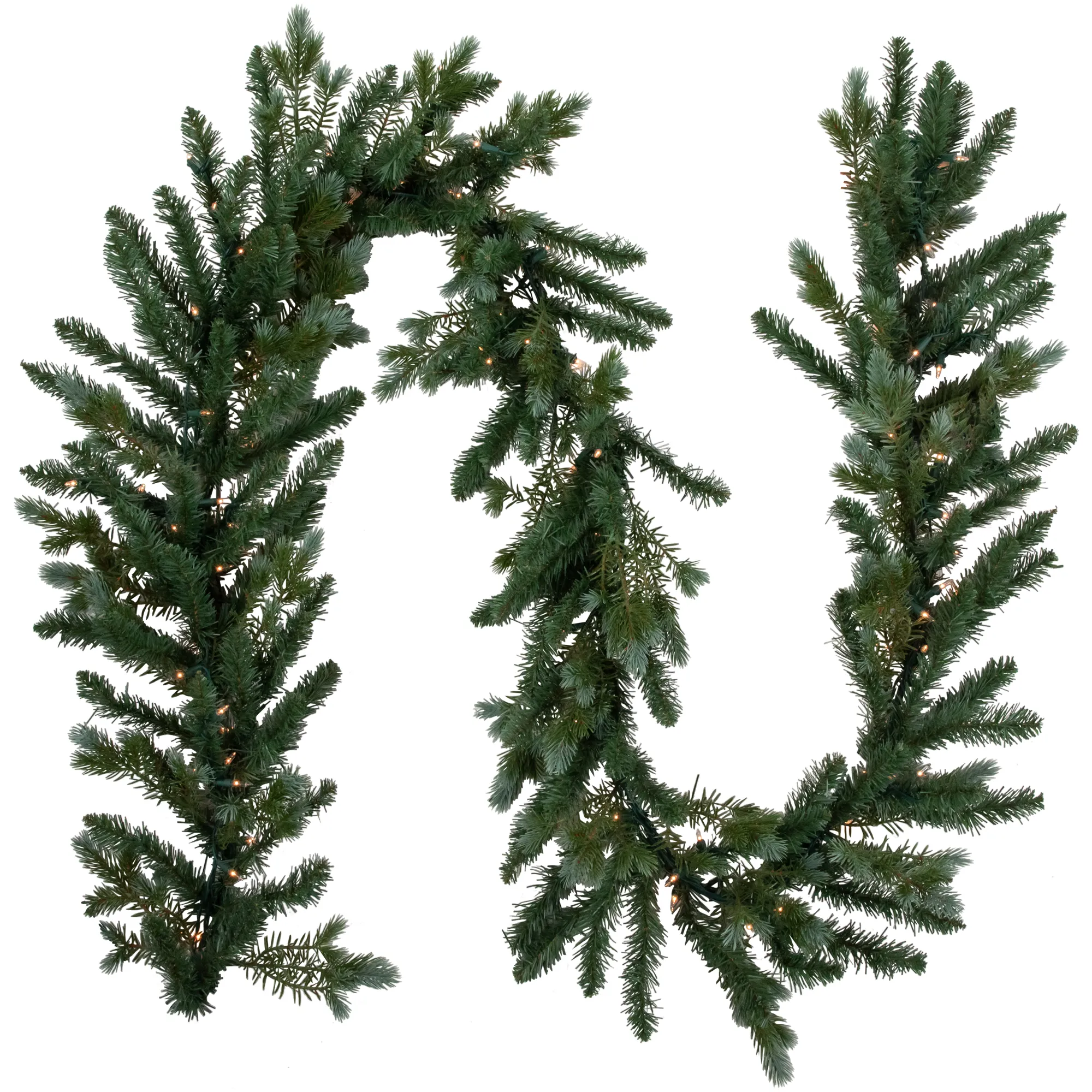 9' x 14" Pre-Lit Blue Spruce Artificial Christmas Garland  Clear Lights