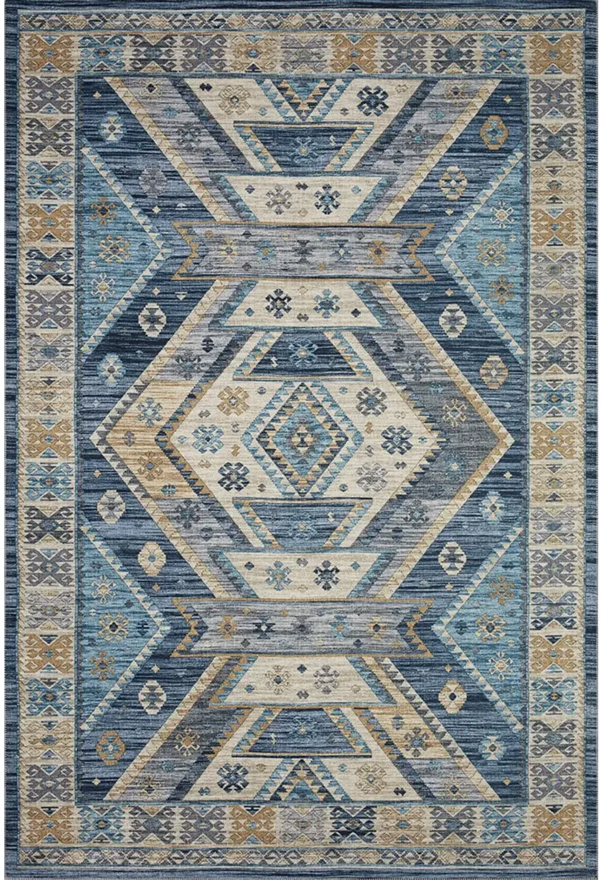 Zion ZIO02 Ocean/Gold 3'6" x 5'6" Rug