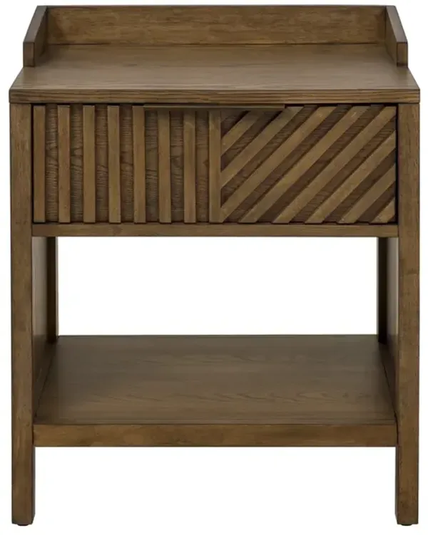 Gracie Mills Wonda Modern 1-Drawer Nightstand with Shelf"