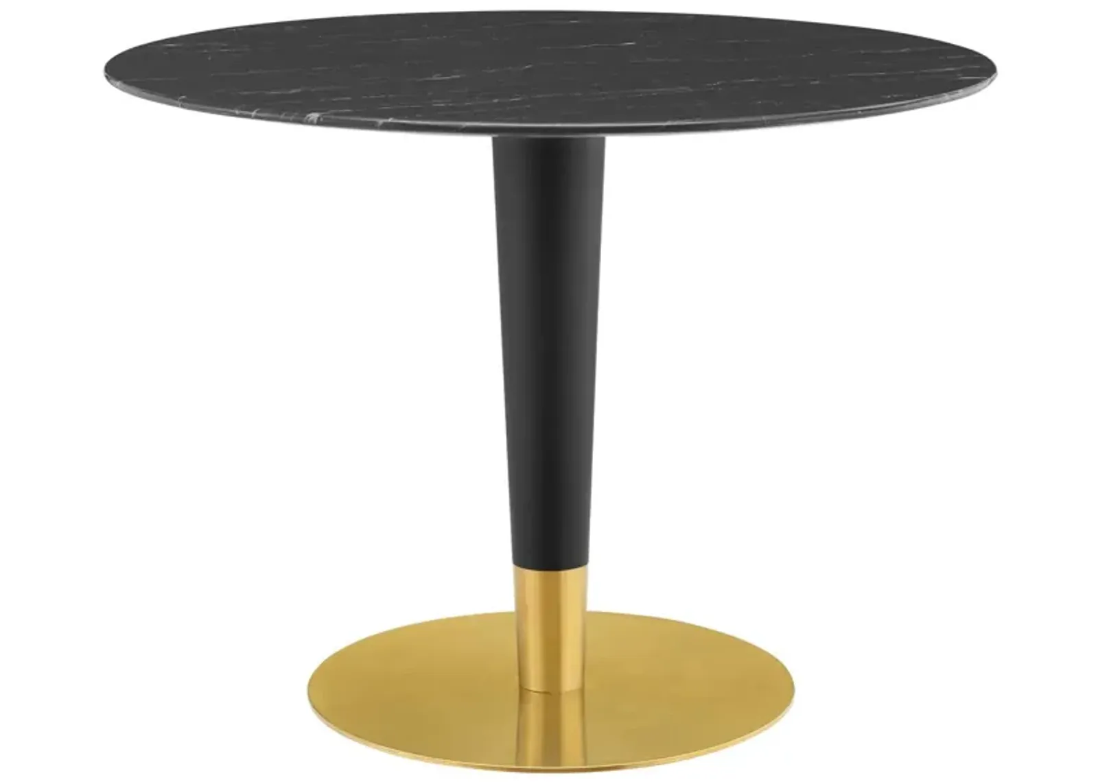 Modway - Zinque 40" Artificial Marble Dining Table Gold Black