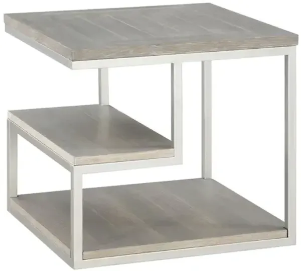 End Table, Gray/Natural