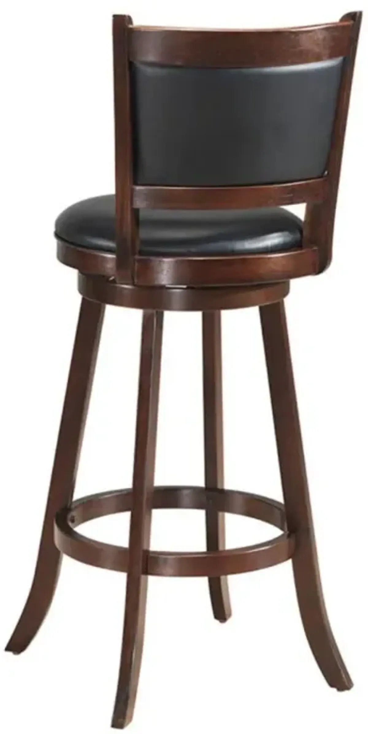 Hivvago Set of 2 29 Inch Swivel Bar Height Stool Wood Dining Chair Barstool