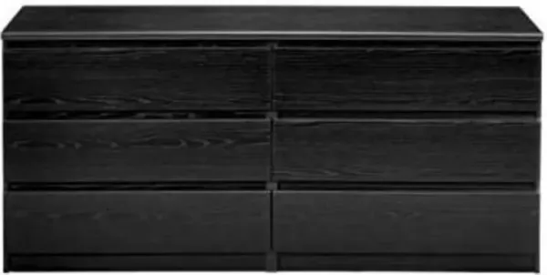 Modern 6 Drawer Double Dresser for Bedroom Storage and Clothes Organization