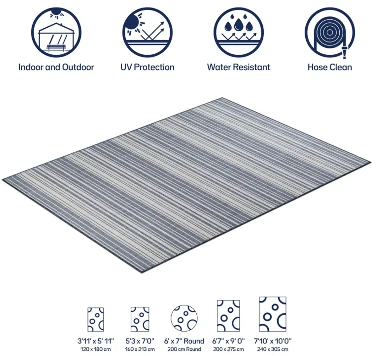 Waikiki Stripe Indoor/Outdoor Area Rug