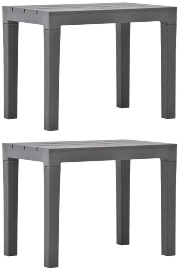 vidaXL Garden Benches 2 pcs Mocca Plastic