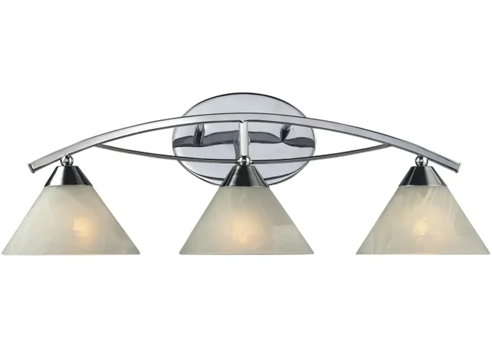 Elysburg 25'' Wide 3-Light Chrome Vanity Light