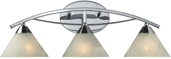 Elysburg 25'' Wide 3-Light Chrome Vanity Light