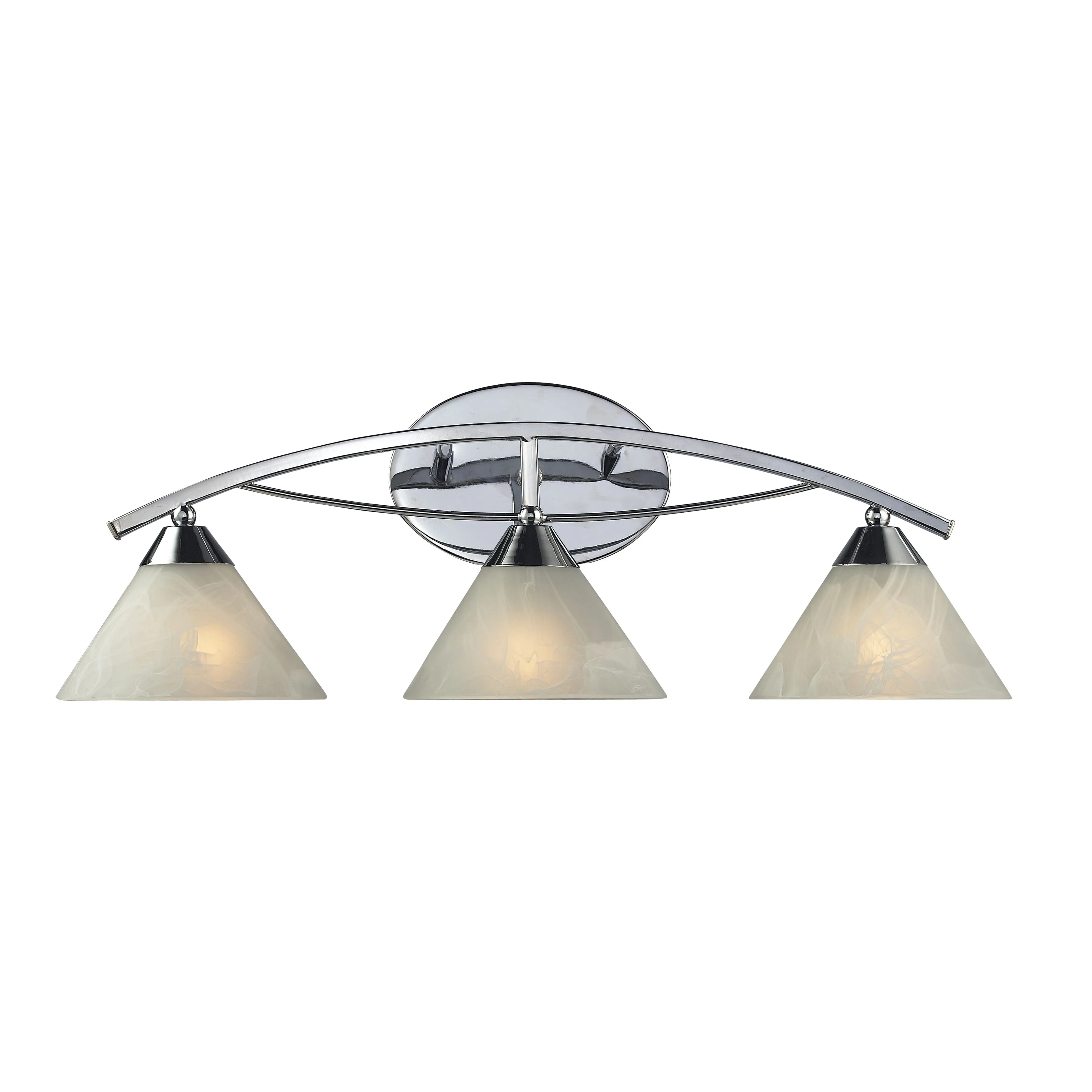 Elysburg 25'' Wide 3-Light Chrome Vanity Light