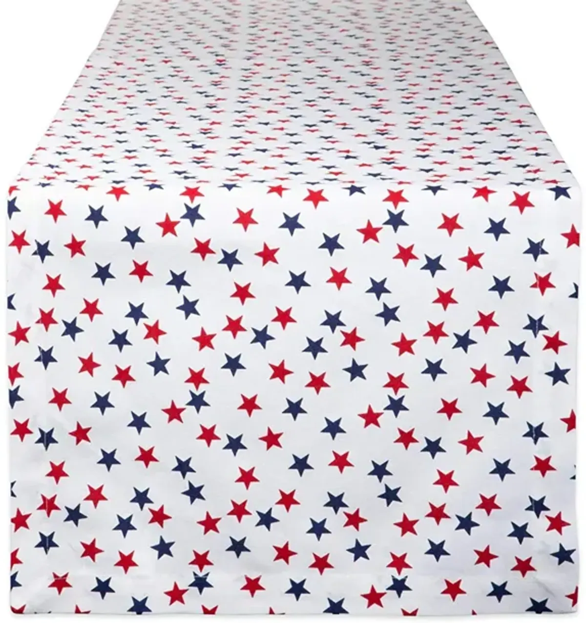 72" Red and Blue Americana Stars Printed Rectangular Table Runner
