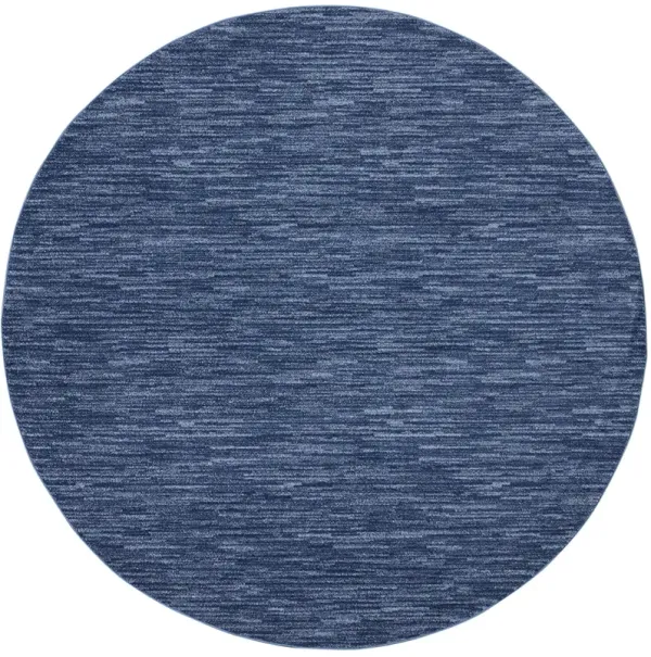 Nourison Essentials NRE01 Navy/Blue 8' x Round Rug