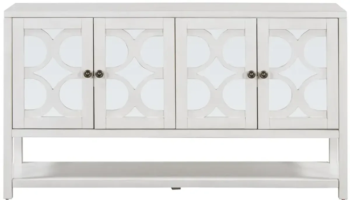 Merax Retro Storage Cabinet Sideboard with Mirrored Doors