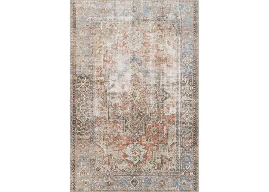 Loren LQ15 Terracotta/Sky 8'4" x 11'6" Rug