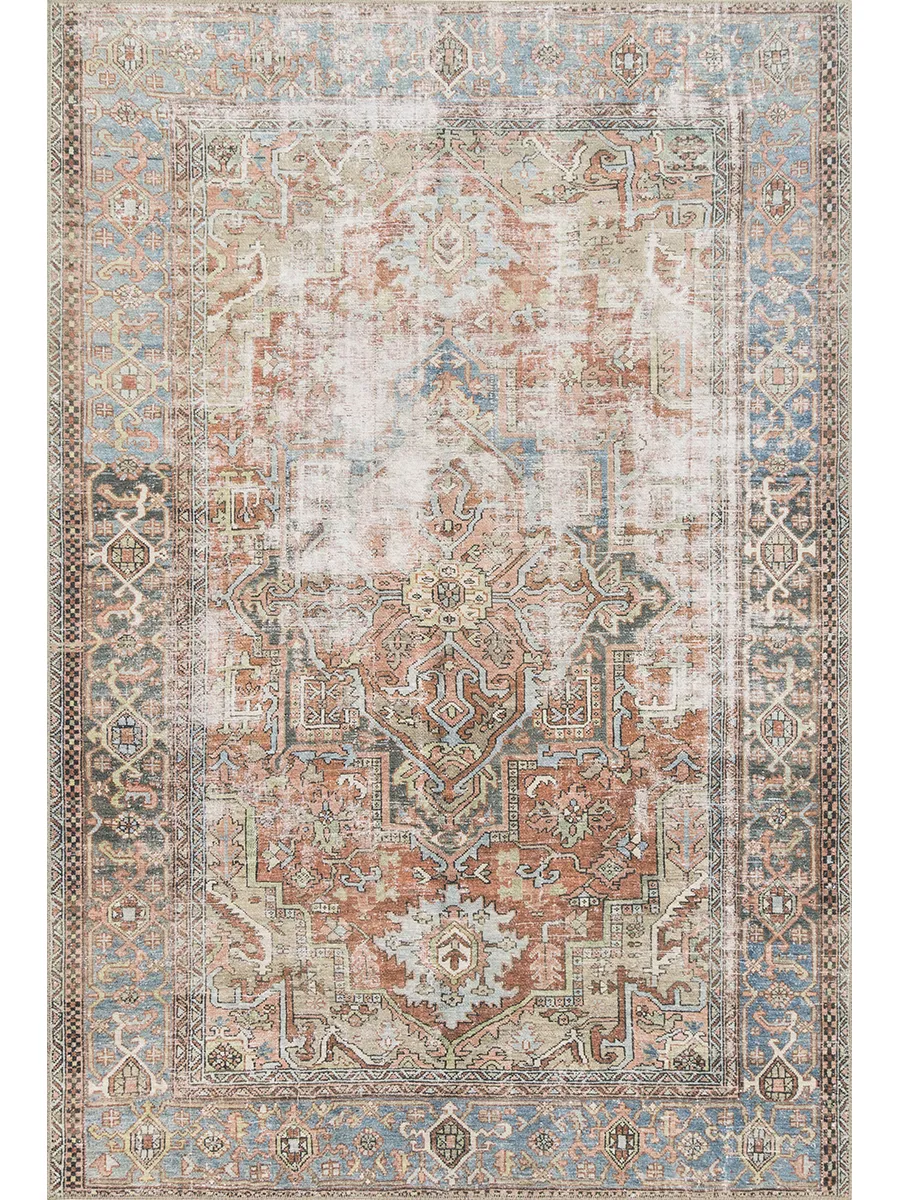 Loren LQ15 Terracotta/Sky 8'4" x 11'6" Rug