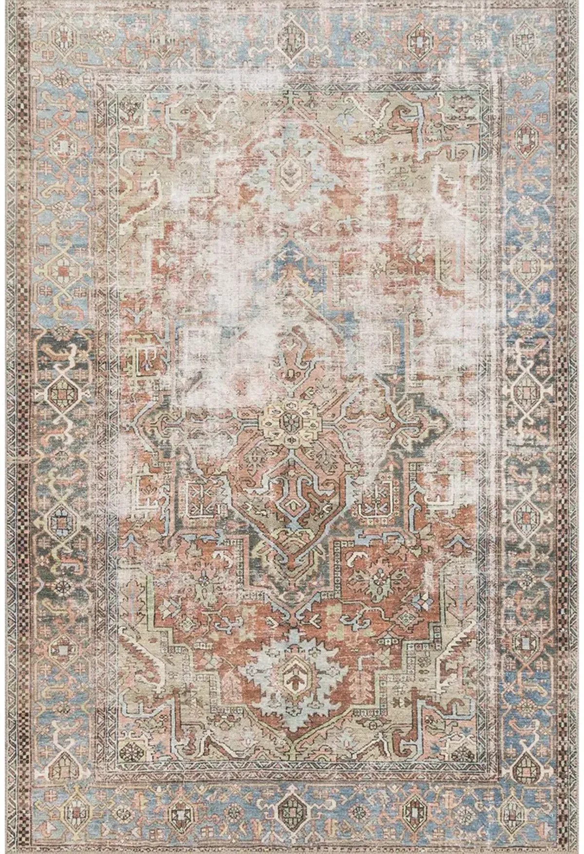 Loren LQ15 Terracotta/Sky 8'4" x 11'6" Rug