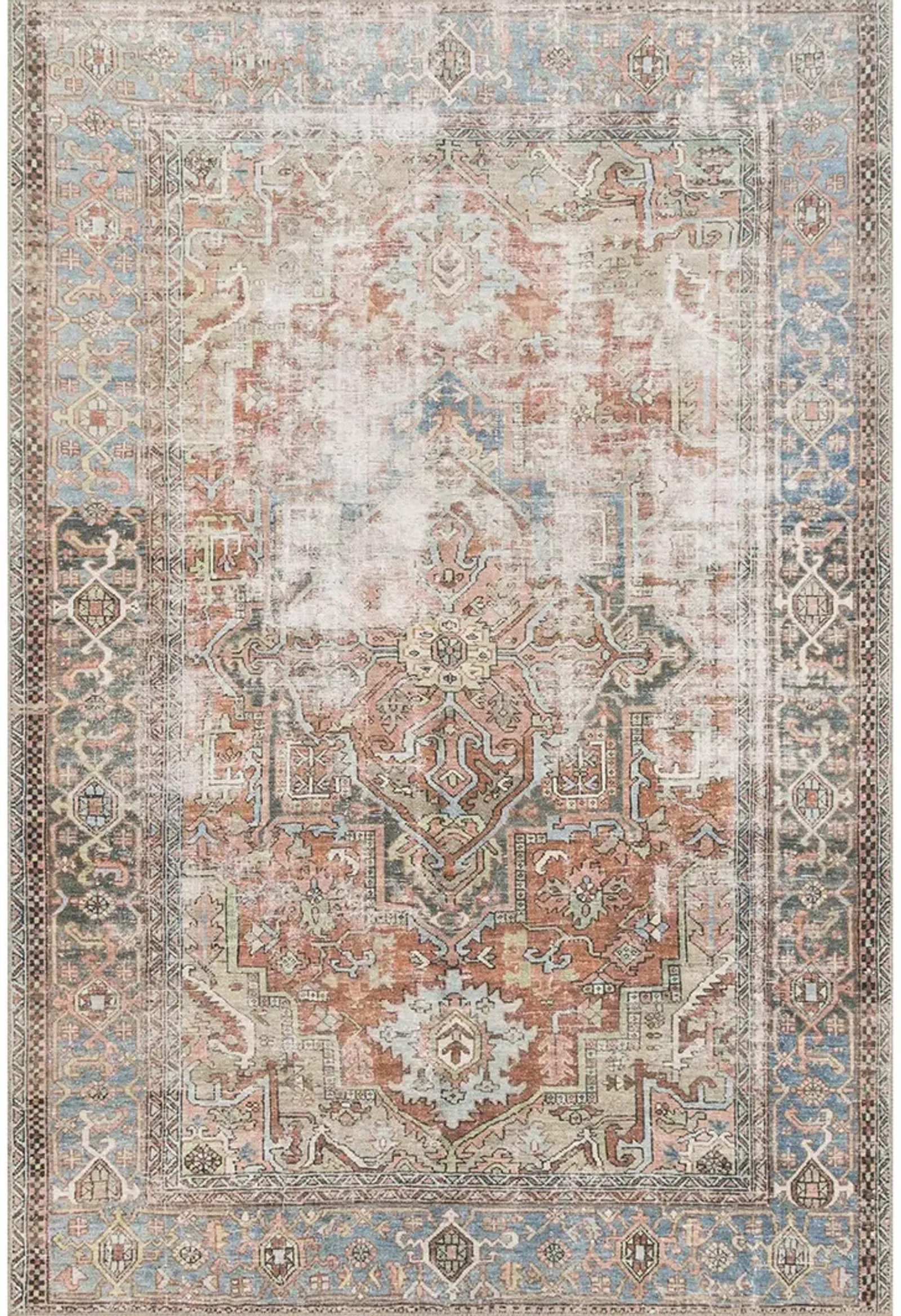 Loren LQ15 Terracotta/Sky 8'4" x 11'6" Rug