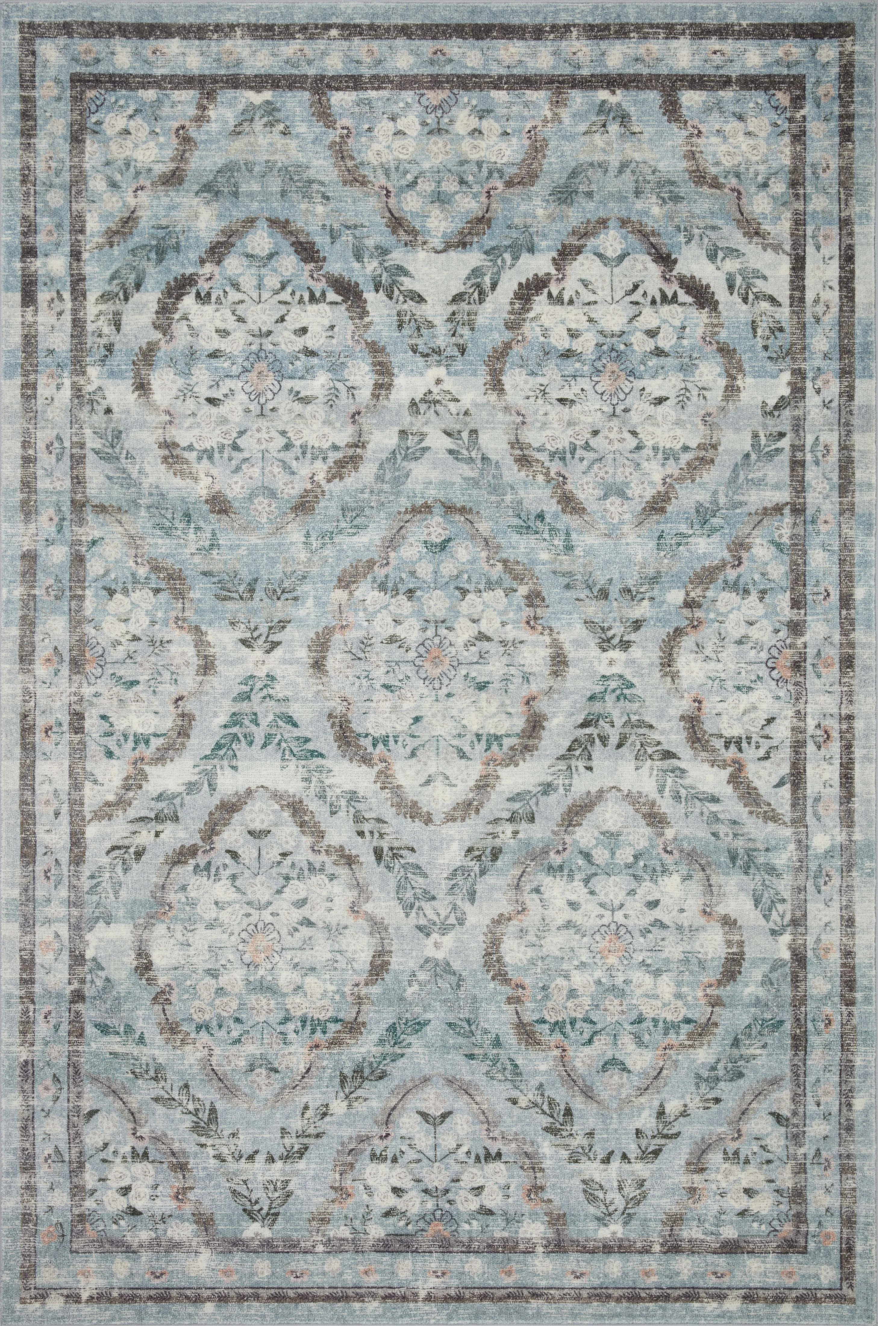 Courtyard COU02 Blue 7'6" x 9'6" Rug