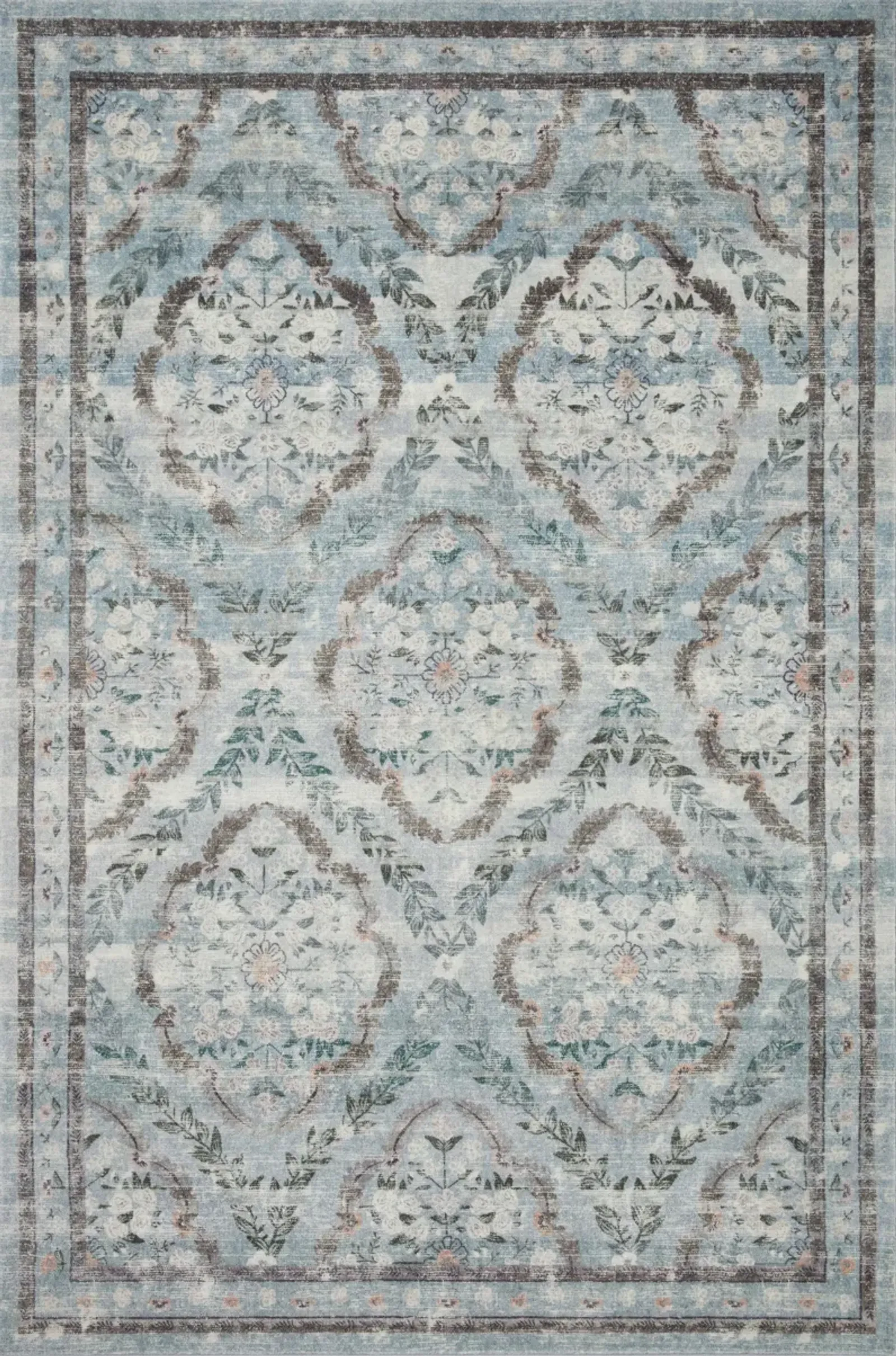 Courtyard COU02 Blue 7'6" x 9'6" Rug