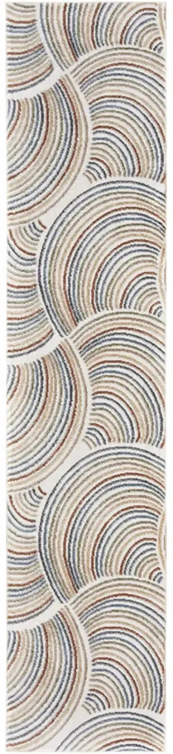 Astra Machine Washable ASW08 Ivory/Multicolor 2'2" x 4' Rug